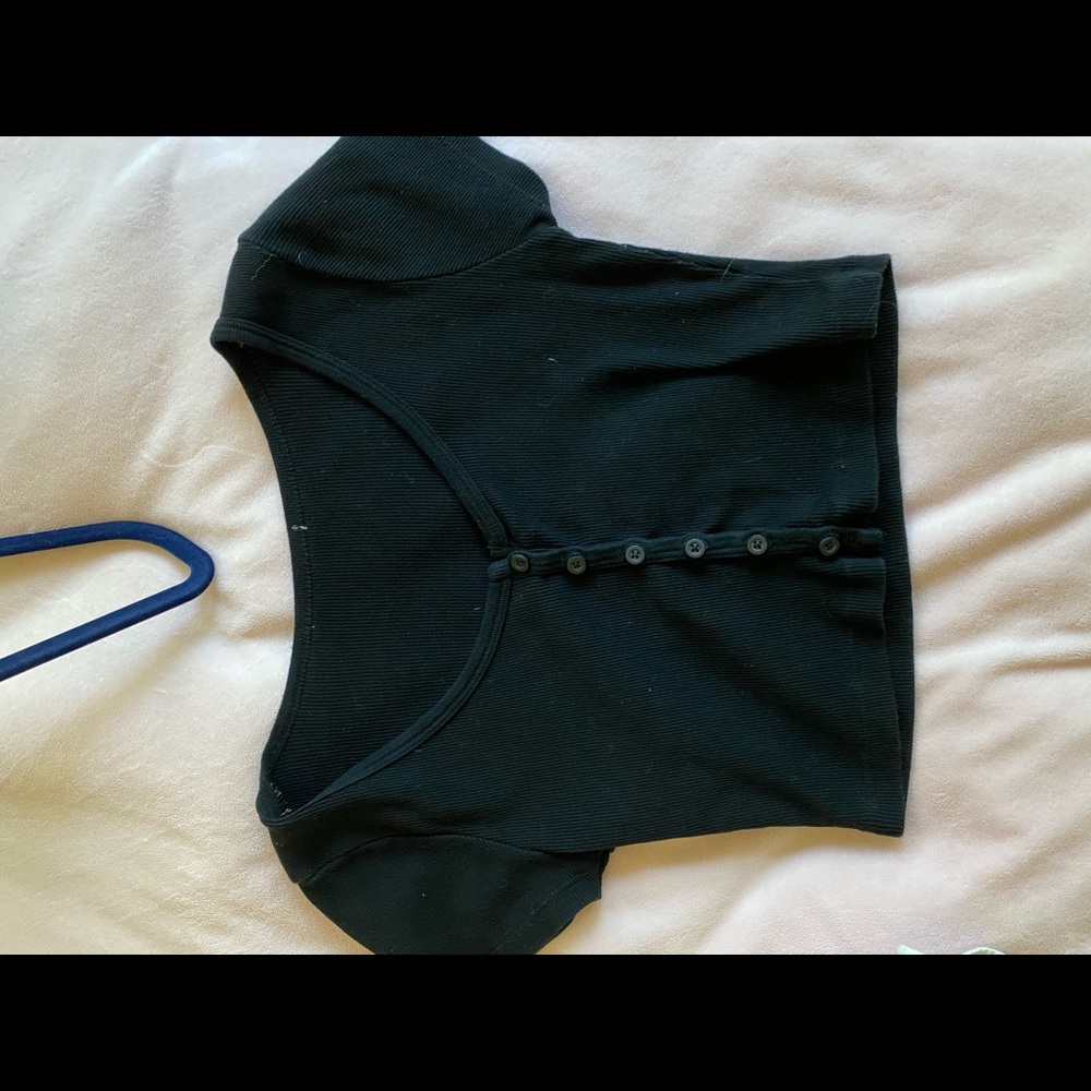 Brandy cropped button up